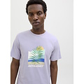 Jack & Jones Jack & Jones Heren T-shirt JJBARBADOS Ronde Hals Paars