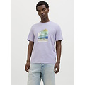 Jack & Jones Jack & Jones Men's T-shirt JJBARBADOS Round Neck Purple