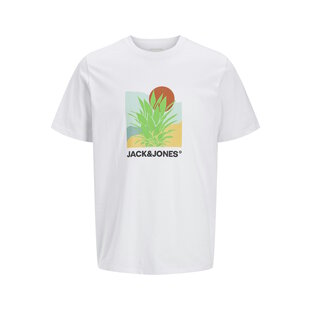 Jack & Jones Men's T-shirt JJBARBADOS Round Neck White