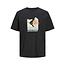 Jack & Jones Jack & Jones Heren T-shirt JJBARBADOS Ronde Hals Zwart
