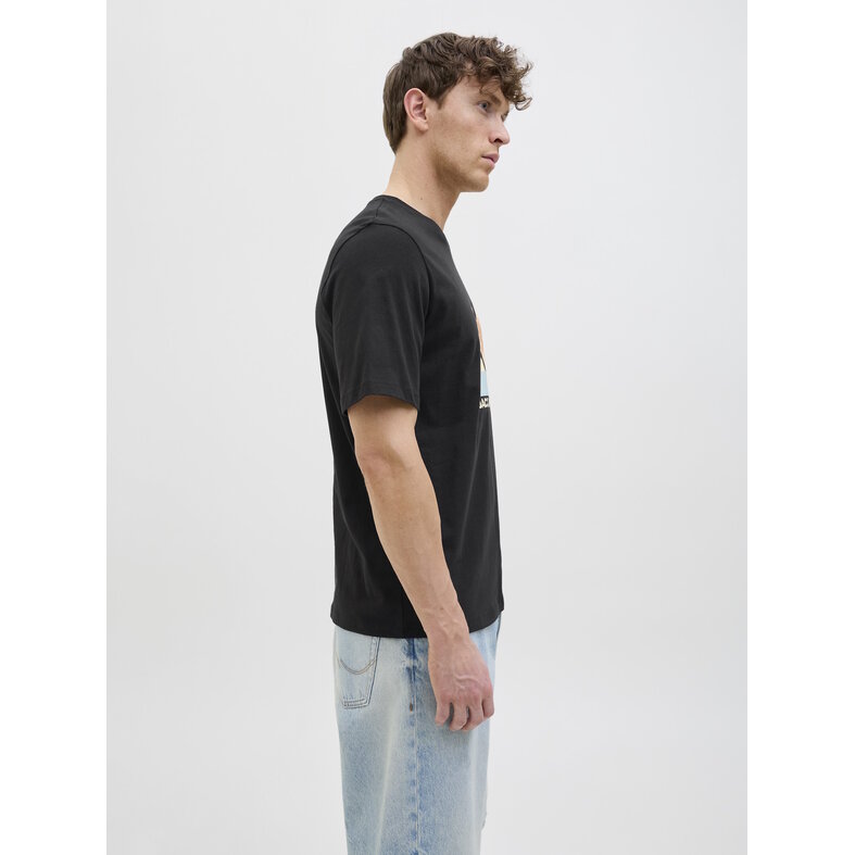 Jack & Jones Jack & Jones Heren T-shirt JJBARBADOS Ronde Hals Zwart