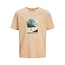 Jack & Jones Jack & Jones Heren T-shirt JJBARBADOS Ronde Hals Oranje