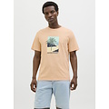 Jack & Jones Jack & Jones Men's T-shirt JJBARBADOS Round Neck Orange