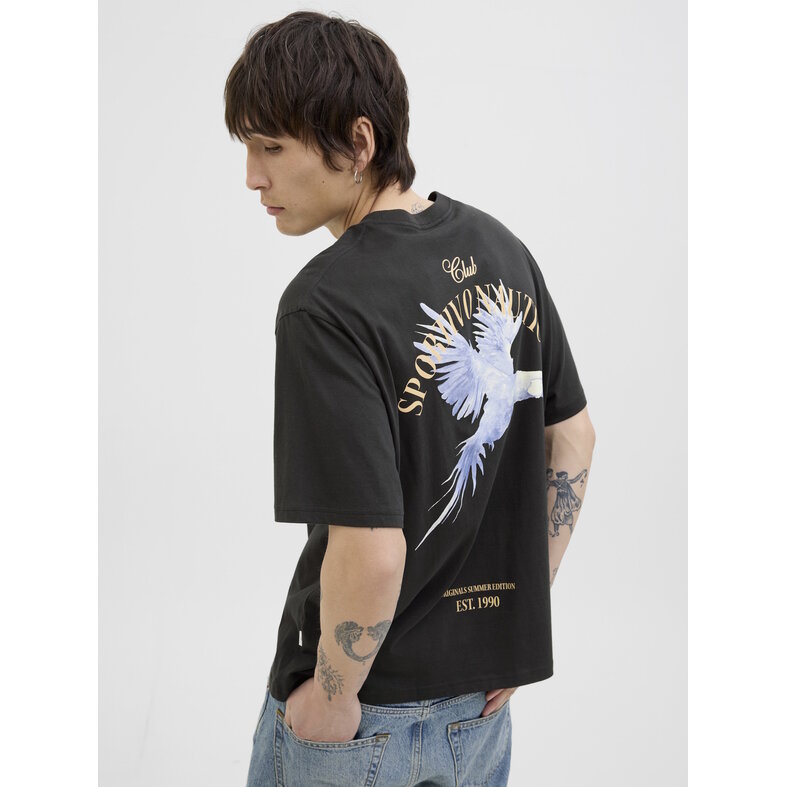 Jack & Jones Jack & Jones Men's T-shirt JORHYDRA Loose Fit Round Neck Black