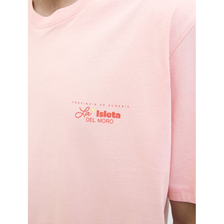 Jack & Jones Jack & Jones Heren T-shirt JORALMERIA Relaxed Fit Ronde Hals Roze