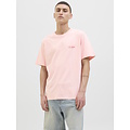 Jack & Jones Jack & Jones Heren T-shirt JORALMERIA Relaxed Fit Ronde Hals Roze
