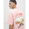 Jack & Jones Jack & Jones Heren T-shirt JORALMERIA Relaxed Fit Ronde Hals Roze