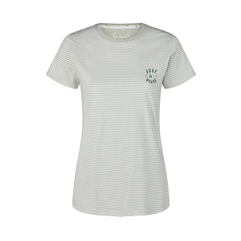 By Louise By Louise Dames Korte Pyjama Set Shortama Groen Gestreept