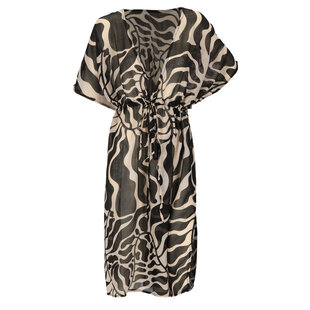 Sarlini Dames Tuniek Strandjurk Polyester Zwart