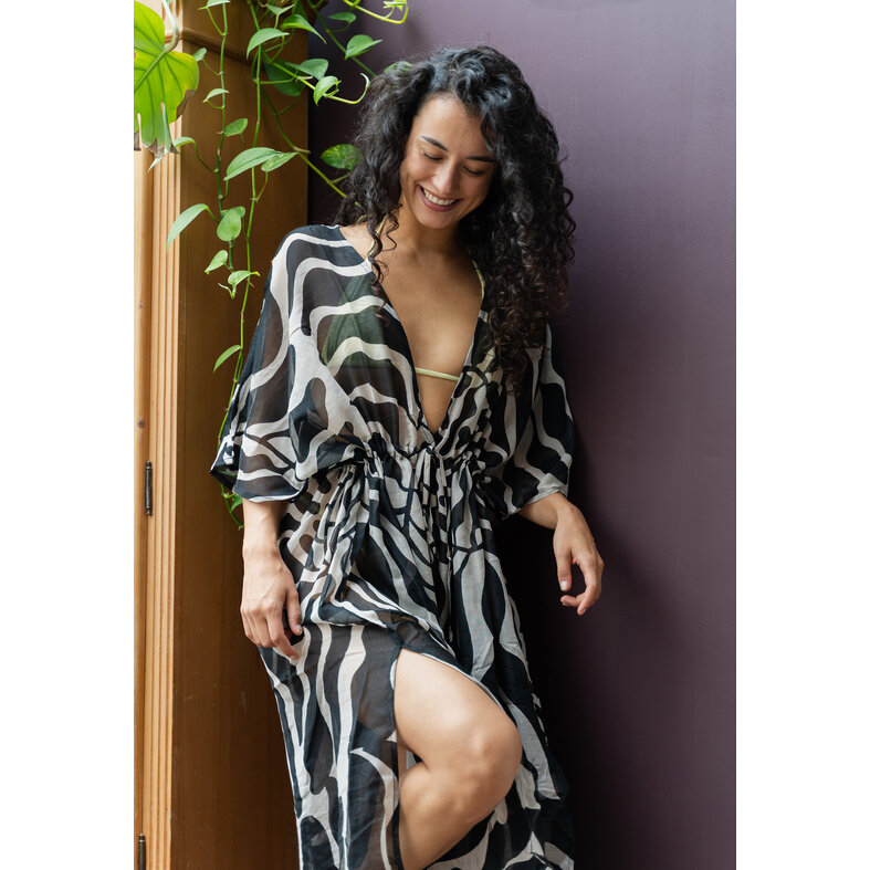 Sarlini Sarlini Dames Tuniek Strandjurk Polyester Zwart