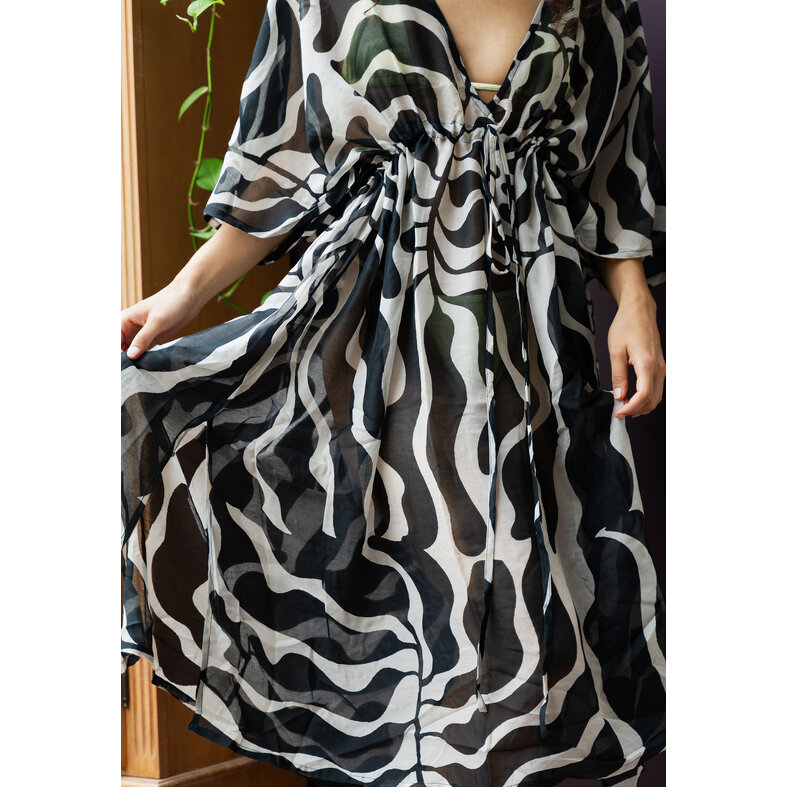 Sarlini Sarlini Dames Tuniek Strandjurk Polyester Zwart