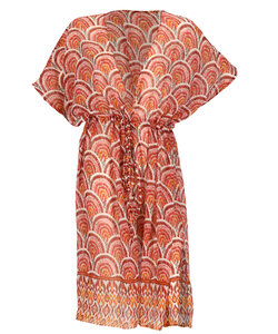 Sarlini Ladies Tunic Beach Dress Polyester Earth Red