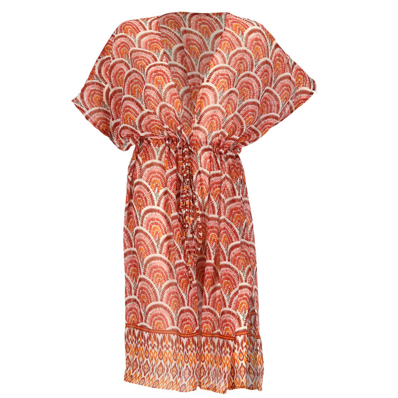 Sarlini Sarlini Dames Tuniek Strandjurk Polyester Earth Rood