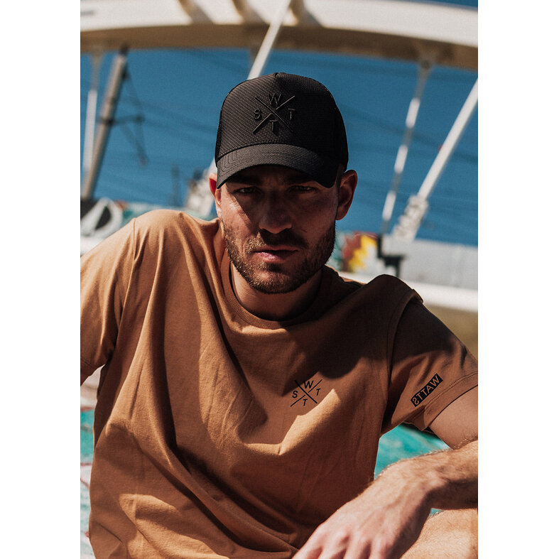 WATTS WATTS Unisex Cap TRIBE Logo Effen Donkergrijs/Zwart