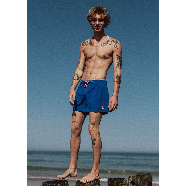 WATTS WATTS Men's Swim Short R-COOLZ Solid Blue