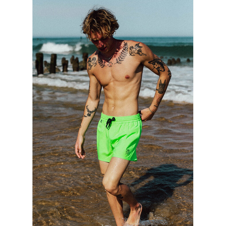 WATTS WATTS Heren Zwemshort R-COOLZ Effen Neon Groen