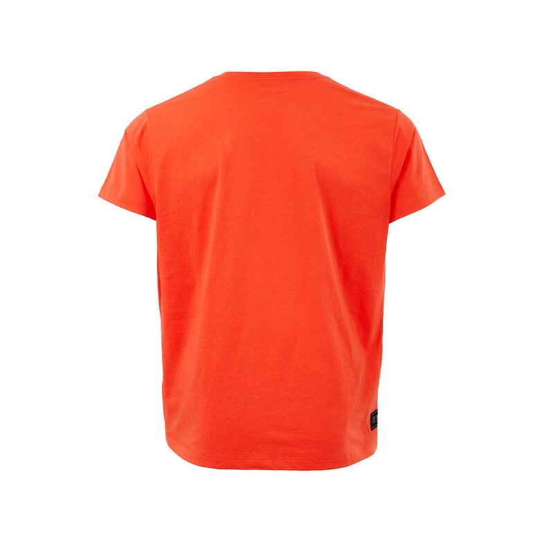 WATTS WATTS Unisex T-Shirt WATTS01 Ronde Hals Organisch Katoen Effen Koraaloranje