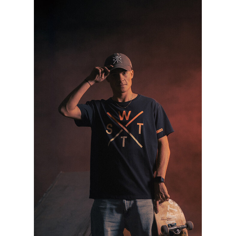 WATTS WATTS Unisex Logo T-Shirt WATTS03 Organic Cotton Dark Gray