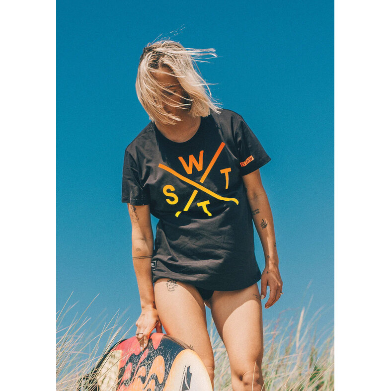 WATTS WATTS Unisex Logo T-Shirt WATTS03 Organic Cotton Dark Gray