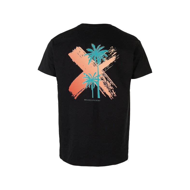 WATTS WATTS Unisex Logo Backprint T-Shirt PALM Organisch Katoen Zwart