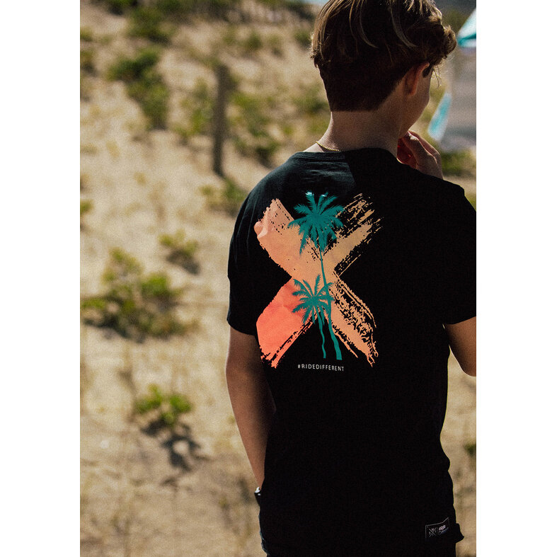 WATTS WATTS Unisex Logo Backprint T-Shirt PALM Organisch Katoen Zwart