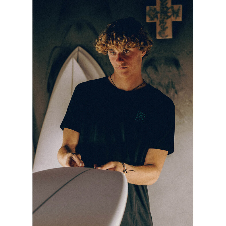 WATTS WATTS Unisex Logo Backprint T-Shirt PALM Organisch Katoen Zwart