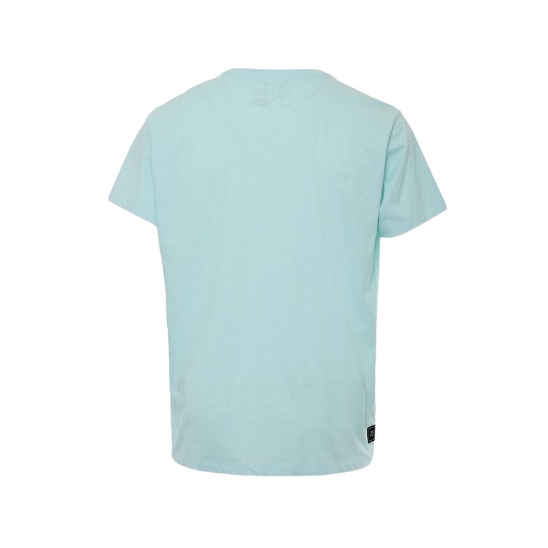 WATTS WATTS Unisex T-Shirt WATTS01 Ronde Hals Organisch Katoen Effen Lichtblauw