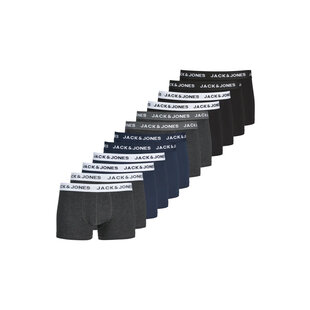 Jack & Jones Heren Boxershorts JACSOLID 12-Pack Effen Onderbroeken