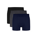 Ten Cate Ten Cate Heren Boxershorts Trunks Modal 3-Pack Effen Grijs/Donkerblauw/Zwart