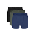 Ten Cate Ten Cate Men's Boxer Shorts Trunks Modal 3-Pack Plain Green/Blue/Black