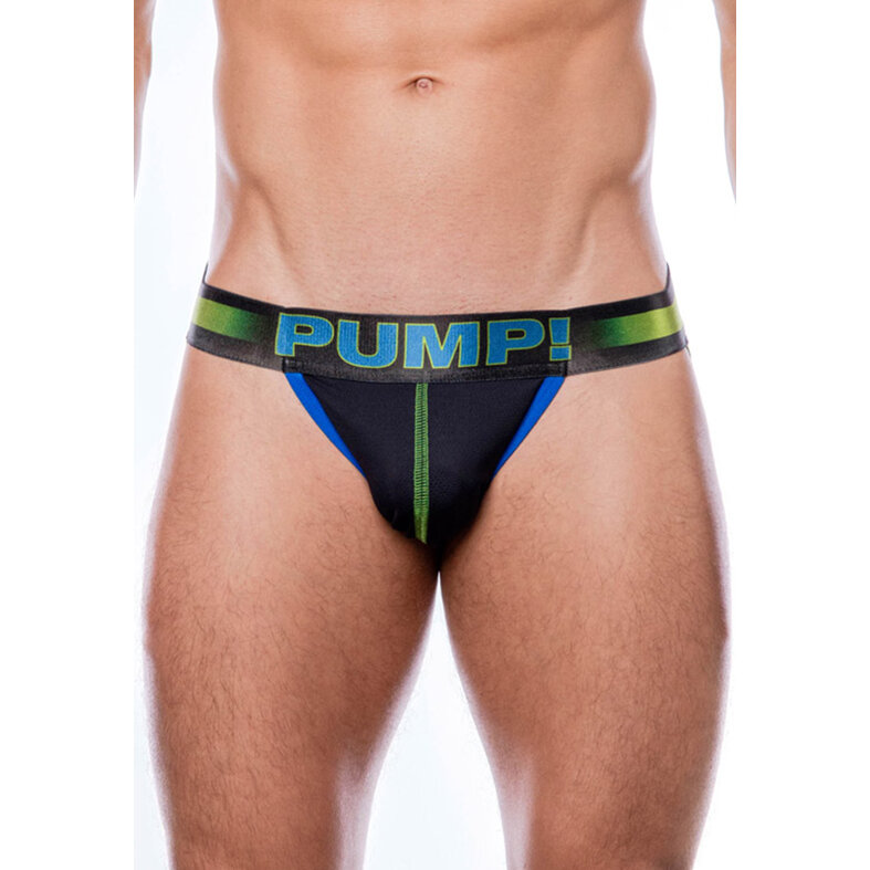 PUMP! PUMP Men's Play Jockstrap Black/Green/Blue