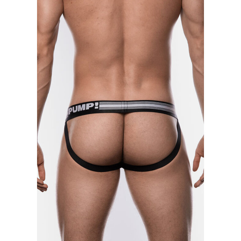 PUMP! PUMP Men's Free-Fit Jockstrap White/Black