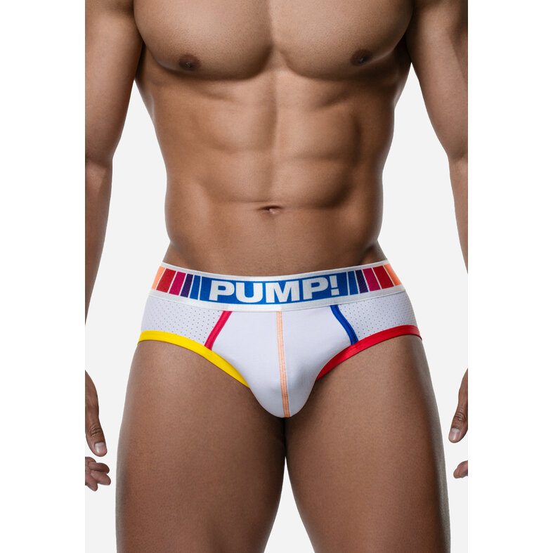 PUMP! PUMP Heren Spectrum Pride Slip Wit/Regenboog