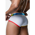 PUMP! PUMP Men's Spectrum Pride Briefs White/Rainbow