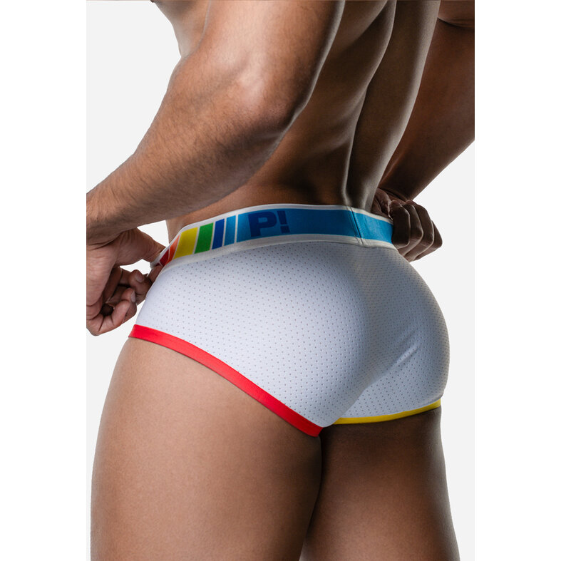 PUMP! PUMP Heren Spectrum Pride Slip Wit/Regenboog