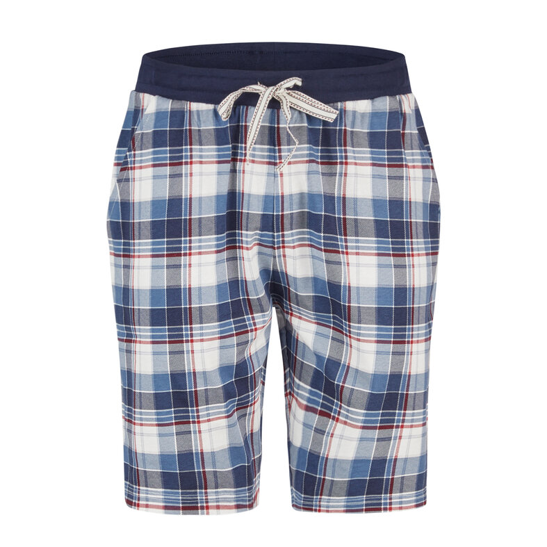 Phil & Co Phil & Co Men's Short Pyjama Pants Checkered/Plain 2-Pack