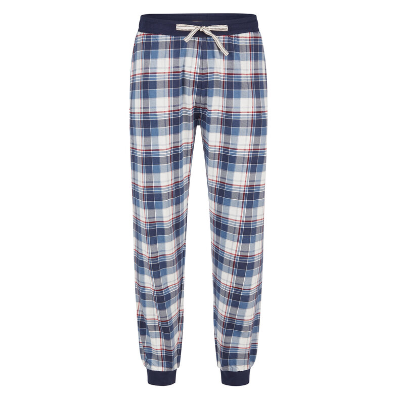 Phil & Co Phil & Co Men's Pyjama Pants Long Checkered/Plain 2-Pack