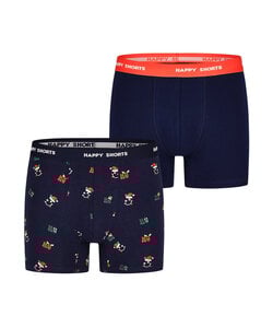 Happy Shorts Kids Boxer Shorts Boys Christmas Print 2-Pack HoHoHo