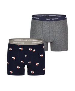 Happy Shorts Kids Boxer Shorts Boys Christmas Print 2-Pack Santa