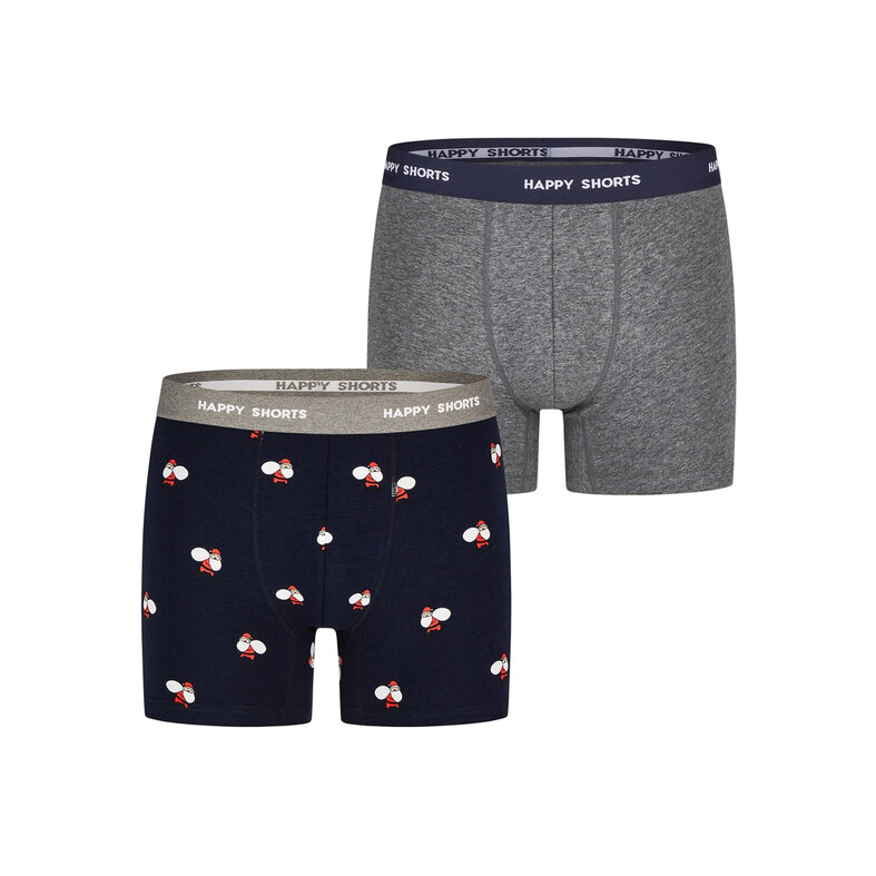 Happy Shorts Happy Shorts Kids Boxer Shorts Boys Christmas Print 2-Pack Santa