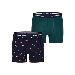 Happy Shorts Kids Boxer Shorts Boys Christmas Print 2-Pack Christmas