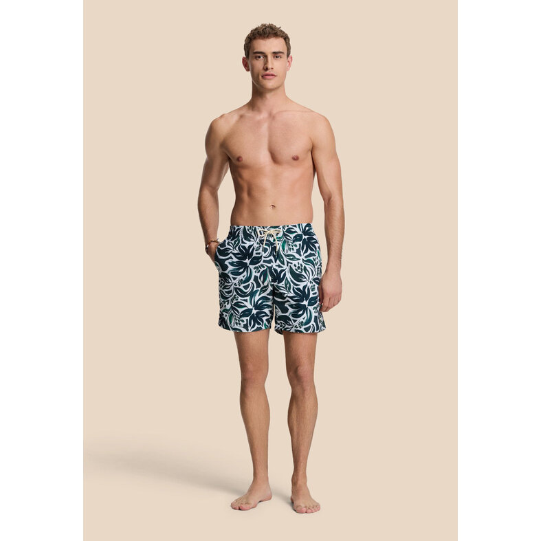 Shiwi Shiwi Men's Swim Short MIKE 7" Floral Print Green/White