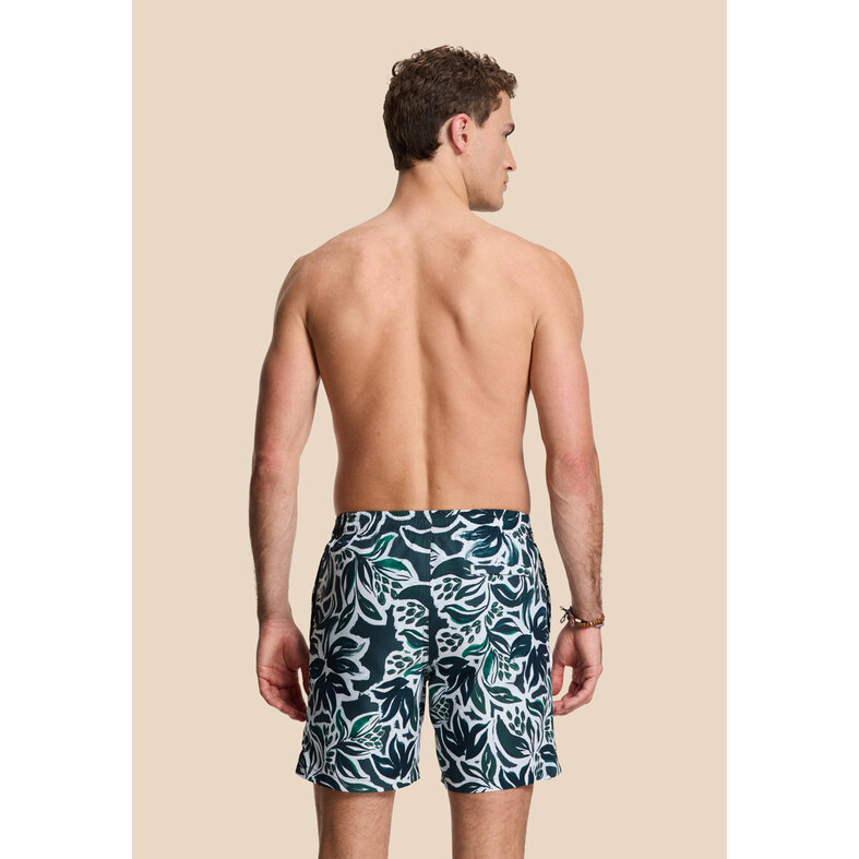 Shiwi Shiwi Men's Swim Short MIKE 7" Floral Print Green/White