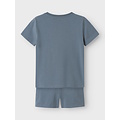 Name It Name It Jongens Korte Pyjama Set Shortama NMMARUSH STITCH Blauw