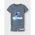 Name It Name It Boys Short Pyjama Set Shortama NMMARUSH STITCH Blue