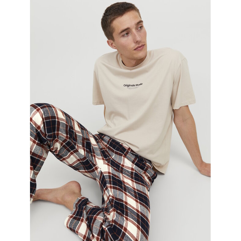 Jack & Jones Jack & Jones Men's Pyjama Pants Flannel Long Pipes JACRIMON PANTS Checkered