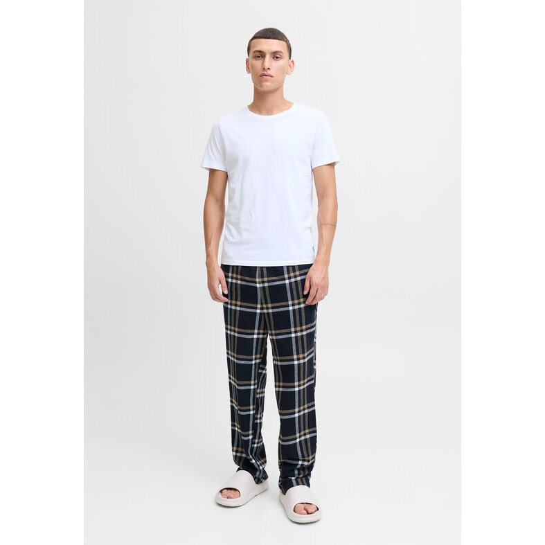 Jack & Jones Jack & Jones Men's Pyjama Pants Flannel Long Pipes JACRIMON PANTS Black Checkered