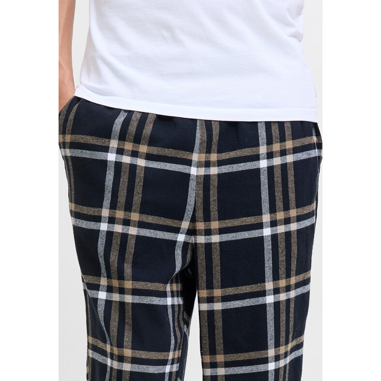 Jack & Jones Jack & Jones Men's Pyjama Pants Flannel Long Pipes JACRIMON PANTS Black Checkered