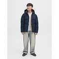 Jack & Jones Junior Jack & Jones Junior Boys Winter Coat JJGLOBAL Puffer Jacket Dark Blue