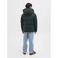 Jack & Jones Junior Jack & Jones Junior Boys Winter Coat JJGLOBAL Puffer Jacket Dark Green